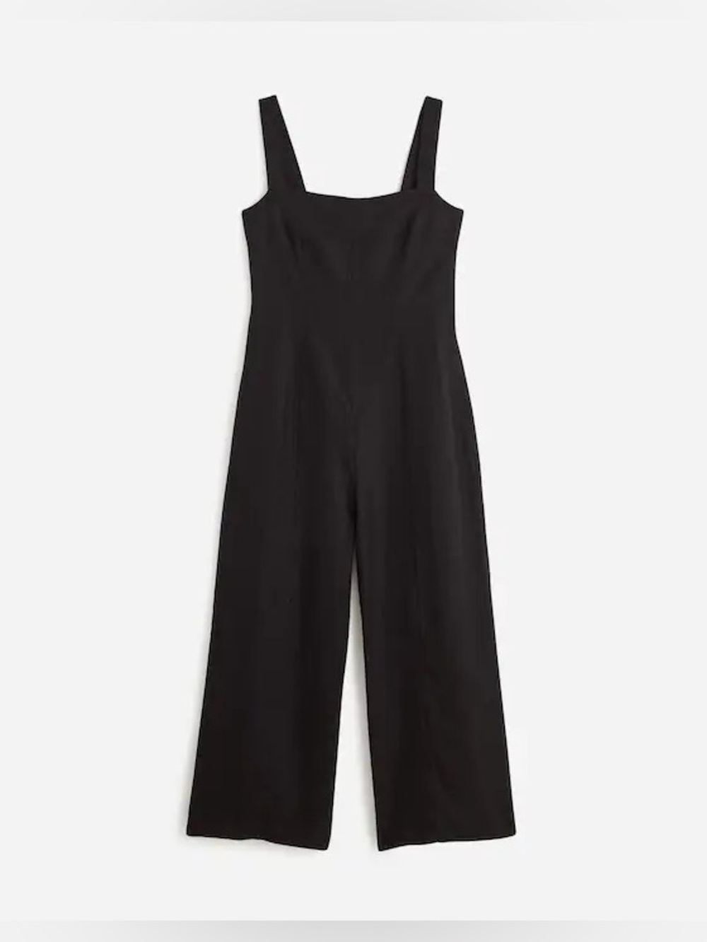 100% Linen Squareneck Wide-Leg Jumpsuit - Picture 2 of 6